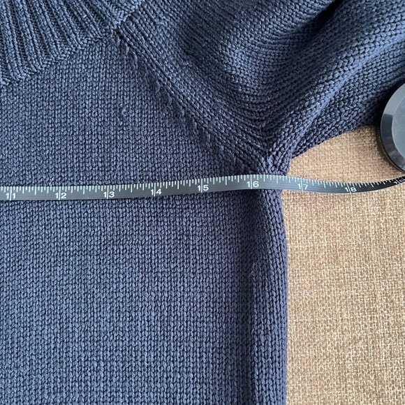 Ann Taylor XS Navy Sweater Cardigan Two Button 3/4 Sleeve Silk/Cotton Blend - Picture 9 of 12